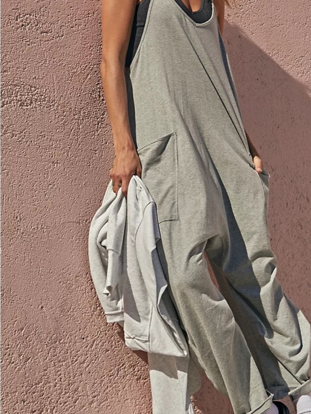 NWT FP Movement by Free People hot shot onesie grey size XS